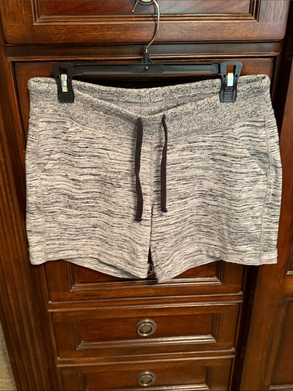 Athleta Heathered Gray Drawstring Lounge Shorts
